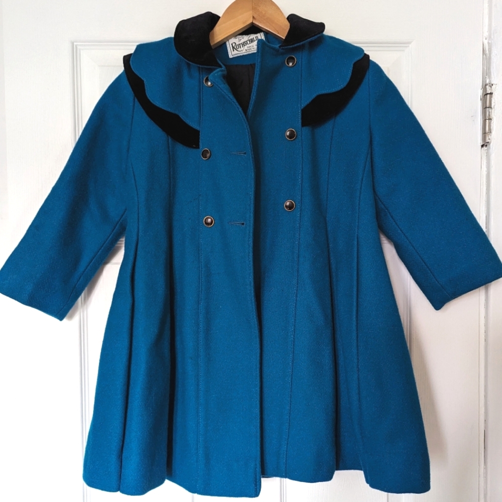 Vintage girls wool coat